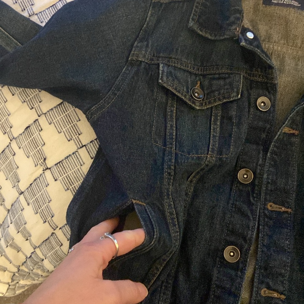 Kids Denim Jacket w/ Tiger Patch on back - Picture 6 of 8